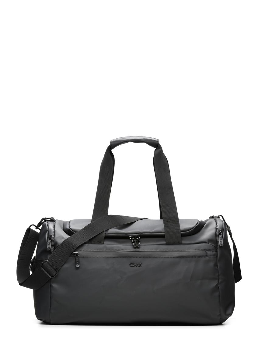 Black travel bag TORMN-0412-99(W26), front product view on white background.