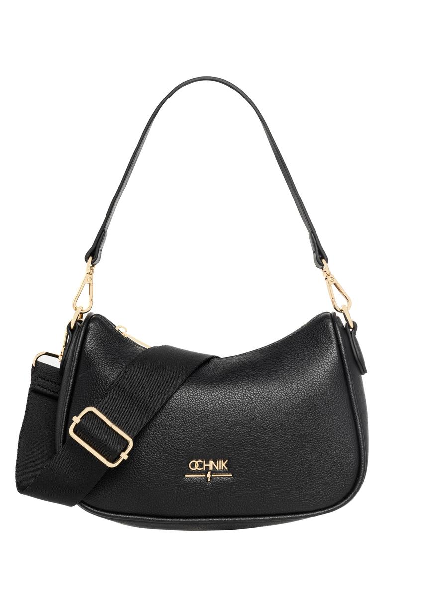 Black imitation leather handbag TOREC-1265-9I(Z26)