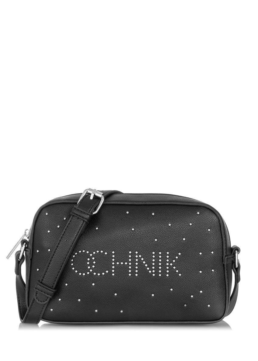 Black women's handbag with jet logo TOREC-0833-99(Z23)-07