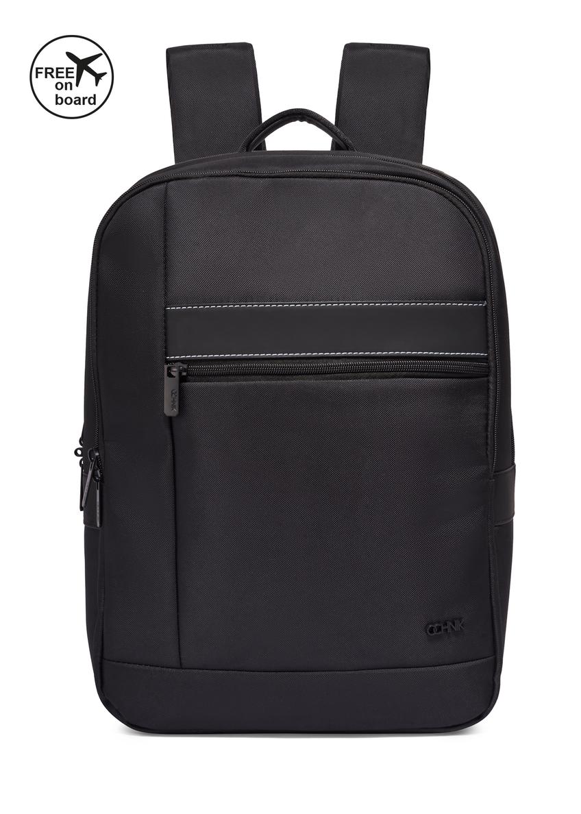 Black two-compartment men's backpack TORMN-0421-99(Z26)