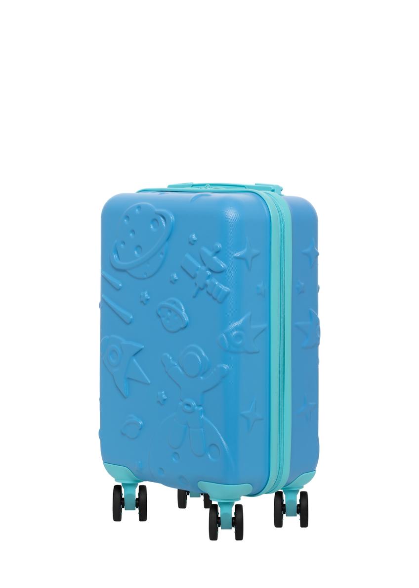 Small blue suitcase on wheels WALAB-0087-7B-18(W26)
