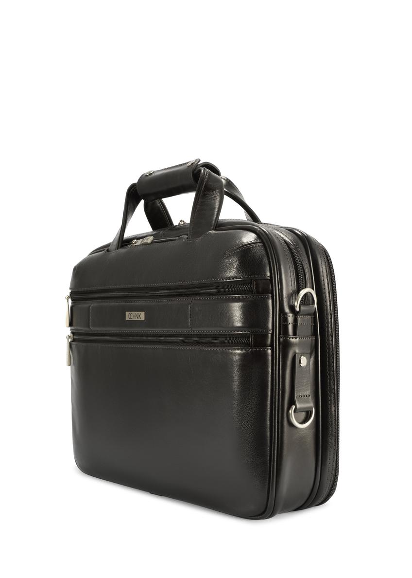Black leather men's bag TORMS-0483-99(Z25)