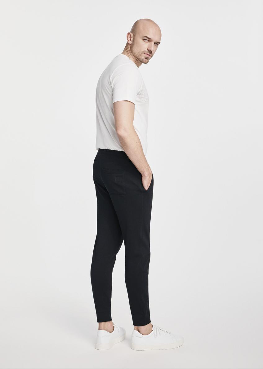 Black men's cotton trousers SPOMT-0107-99(W25)