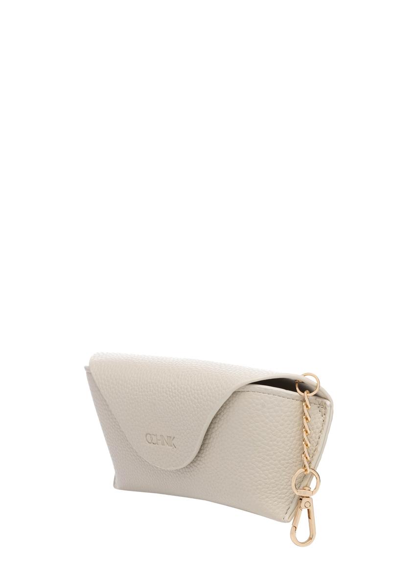 Cream glasses case POREC-0435-0B(W26)