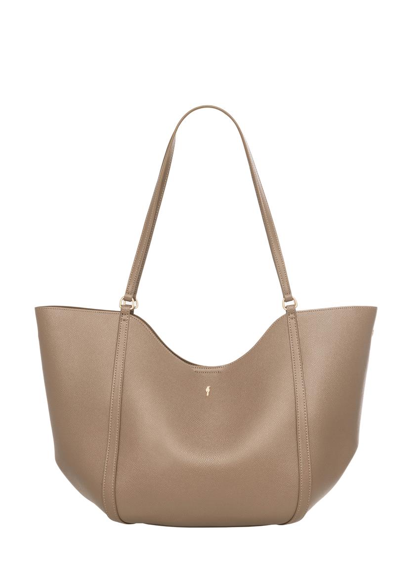 Beige women's shopper bag TOREC-1296-1B (Z26)