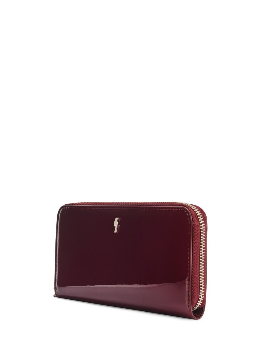 Large burgundy women's wallet POREC-0418-49(Z25)