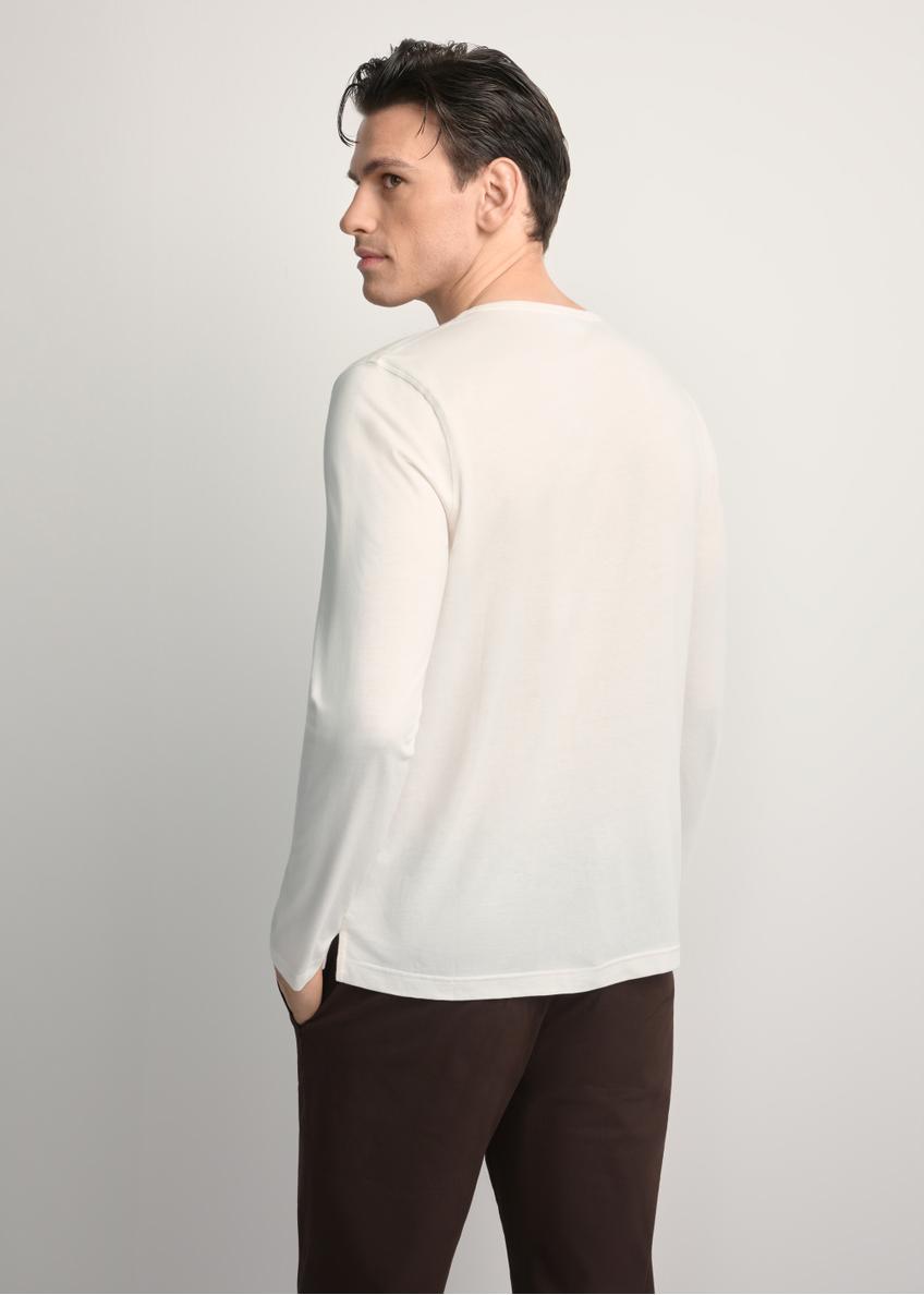 Men's white cotton longsleeve LSLMT-0010-0B(W26)