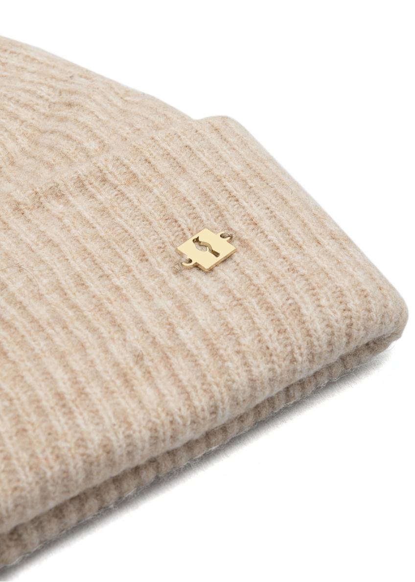 Light beige women's wool blend cap CZADT-0201-80(Z25)