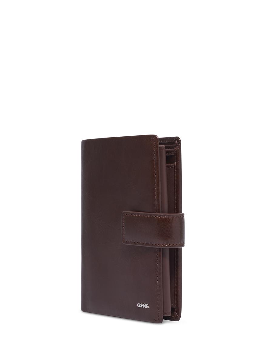 Brown men's wallet made of genuine leather PORMS-0739-1G(Z26)