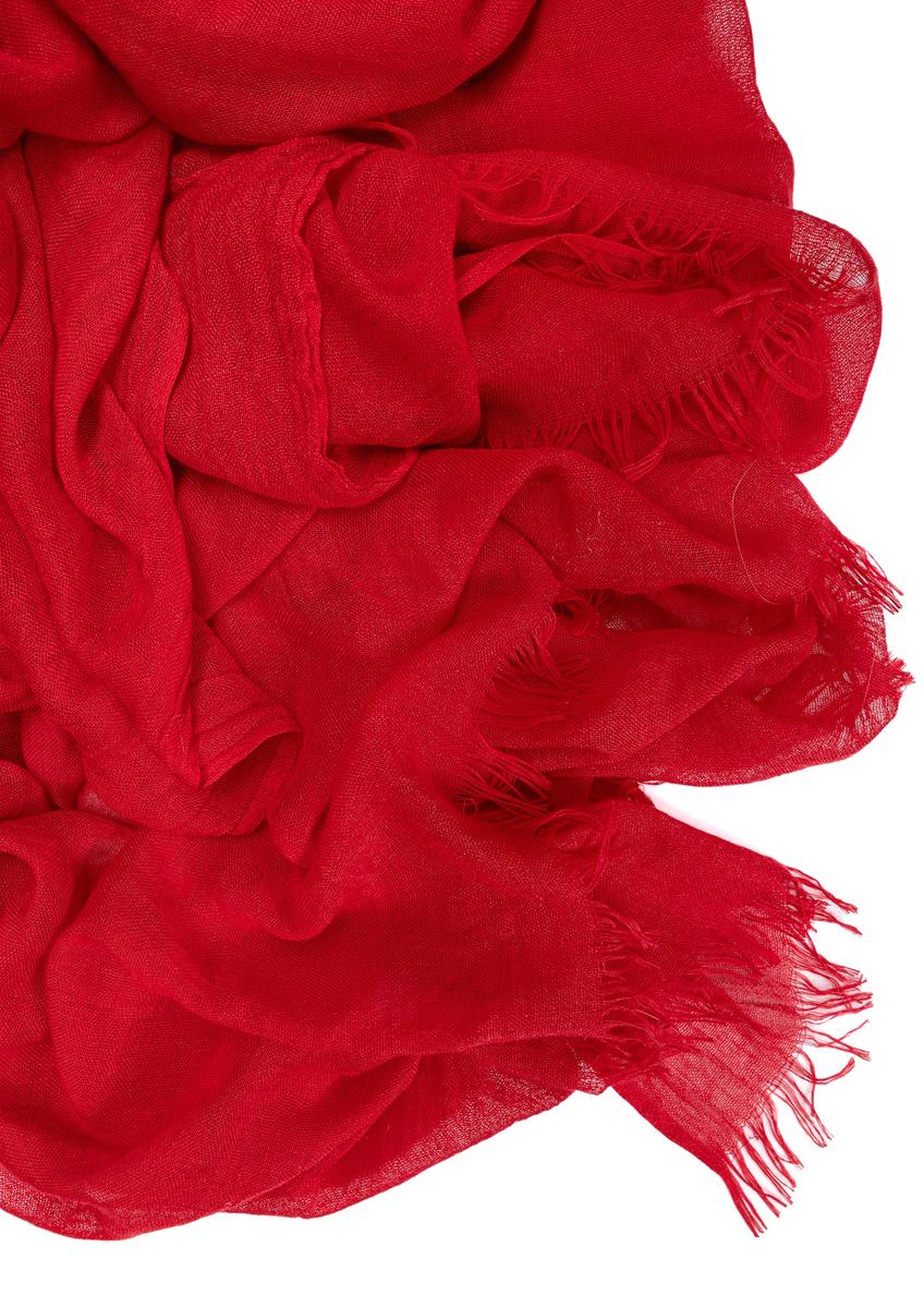 Red women's scarf SZADT-0171-42(W25)