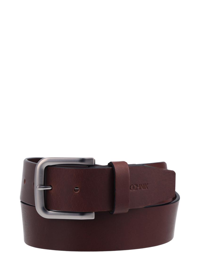 Men's brown leather belt PASMS-0271-1H(Z26)
