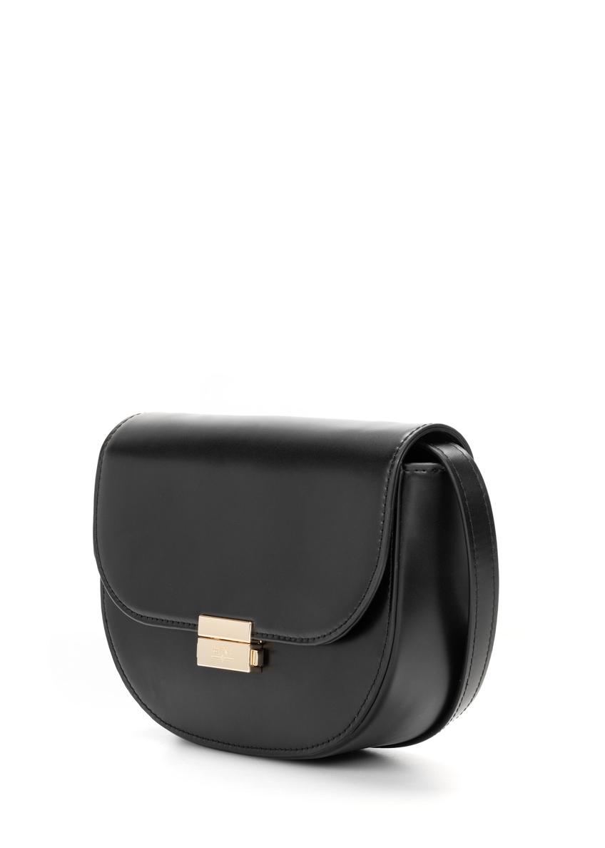 Black semi-circular women's messenger bag TOREC-1127-99(W26)