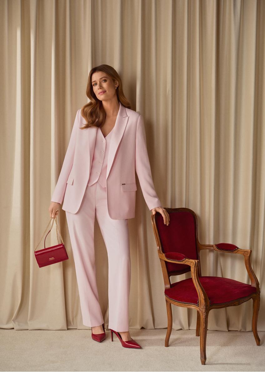 Light pink elegant women's trousers SPODT-0106A-5A(W26)