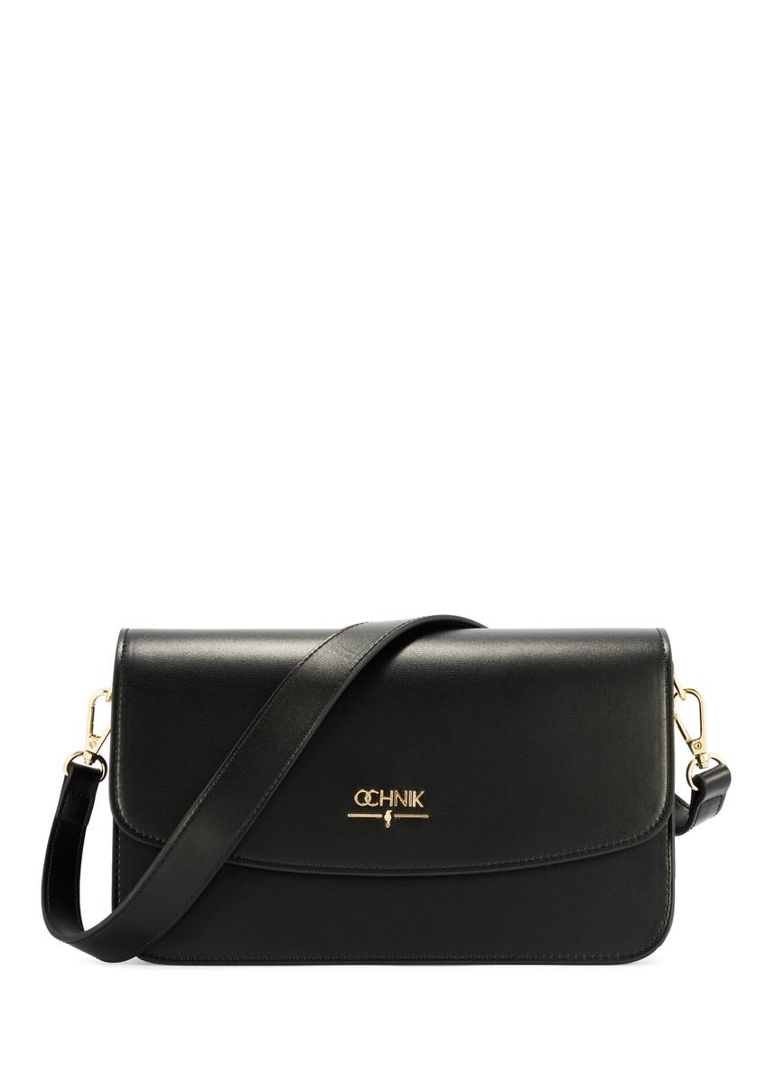 Black women's imitation leather handbag TOREC-1081-99(W26), front product view on white background.