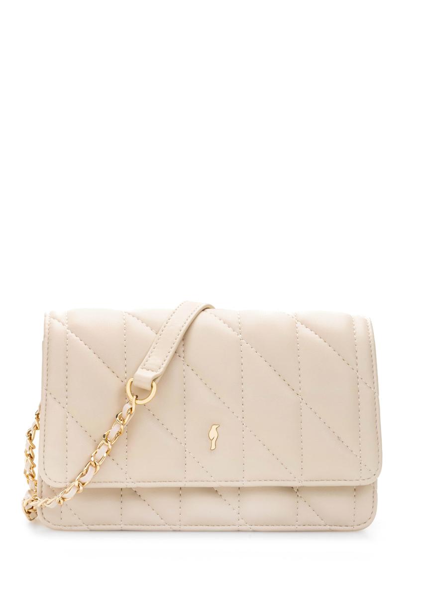 Small quilted women's handbag in cream color TOREC-1150-0B(W26)