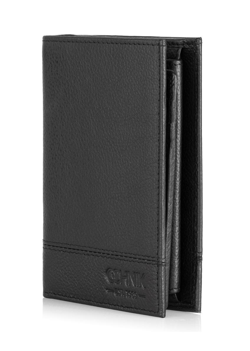 Men's leather wallet with stitching PORMS-0022-99(Z24)