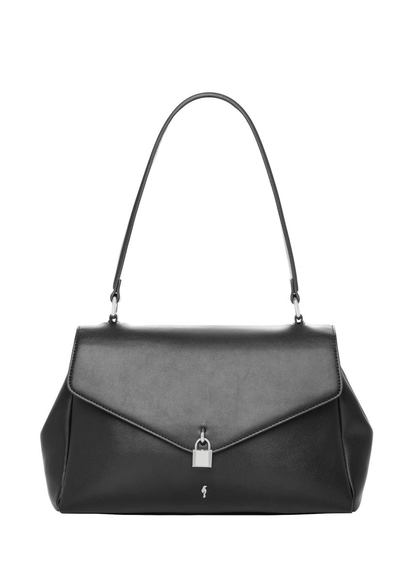 Black women's shoulder bag TOREC-1389-99(Z26), front product view on a light background.