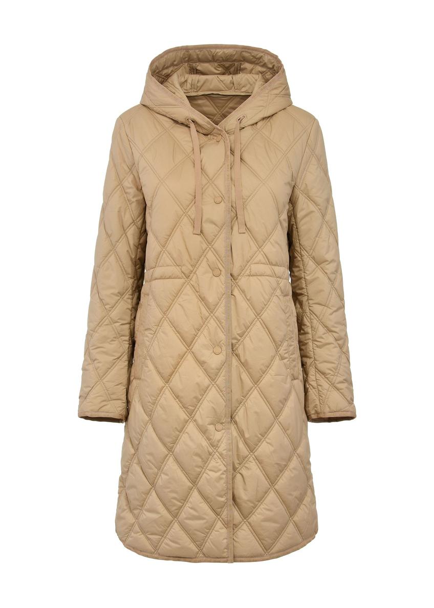 Beige quilted women's jacket KURDT-0579-81(W25)-01