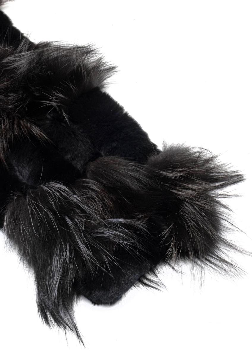 Black women's fur scarf SZADF-0025-9J(Z26)