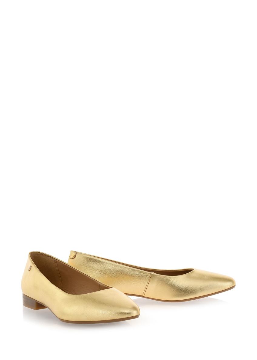 Gold leather ballerinas BUTYD-1049-28(W24)