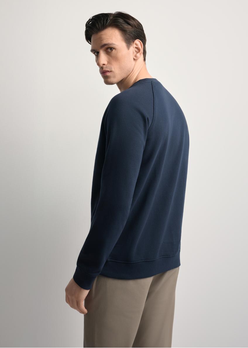 Navy blue men's cotton sweatshirt BLZMT-0076-68(Z25)