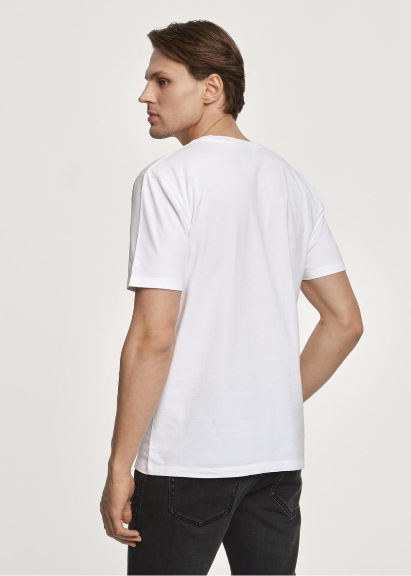 White men's T-shirt with logo TSHMT-0094-11(Z24)