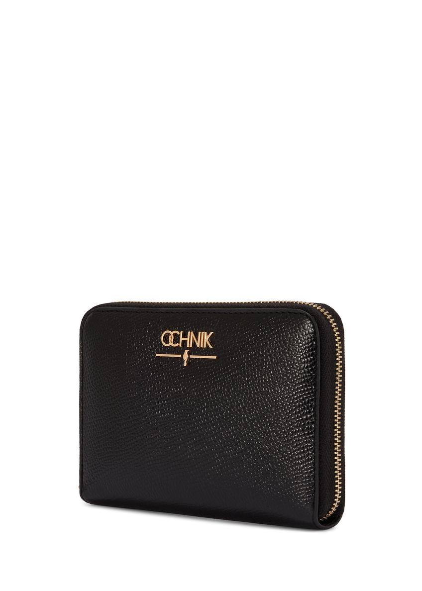 Black medium leather women's wallet PORES-0931A-99(Z25)