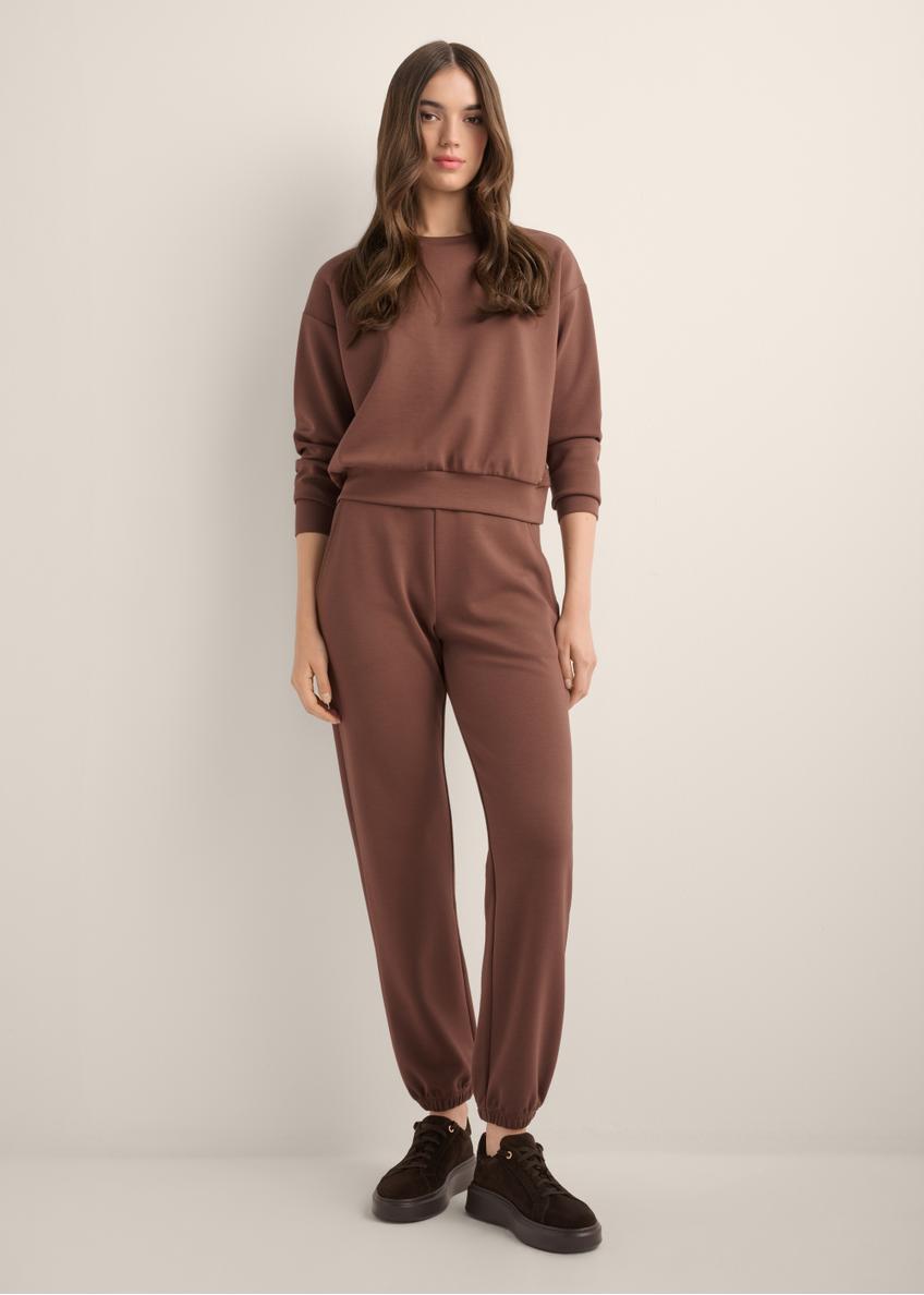 Brown women's sweatshirt BLZDT-0119-1H(Z26)