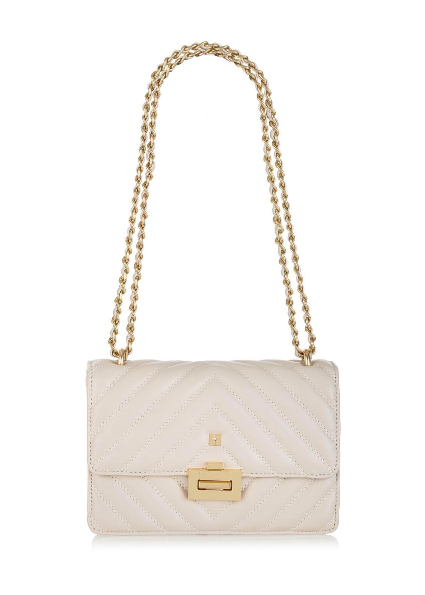 Cream quilted women's bag TOREC-0528B-12(Z24)-01