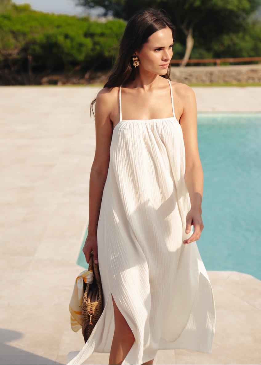 White strapless dress SUKDT-0250-11(W25)