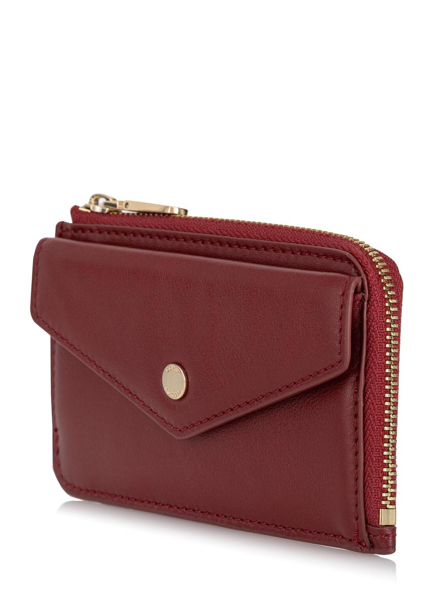 Women's red leather wallet PORES-0866-40(Z23)