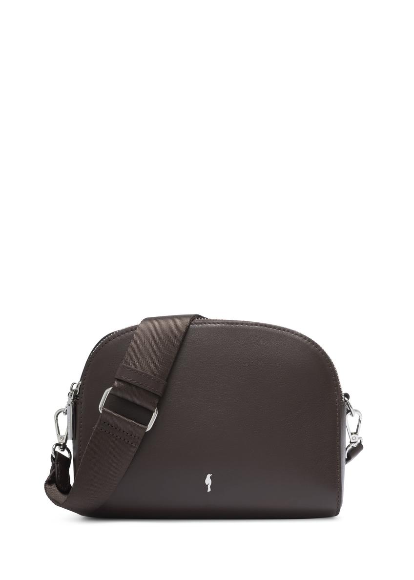 Small brown two-compartment leather women's handbag TORES-1349-1H(Z26)