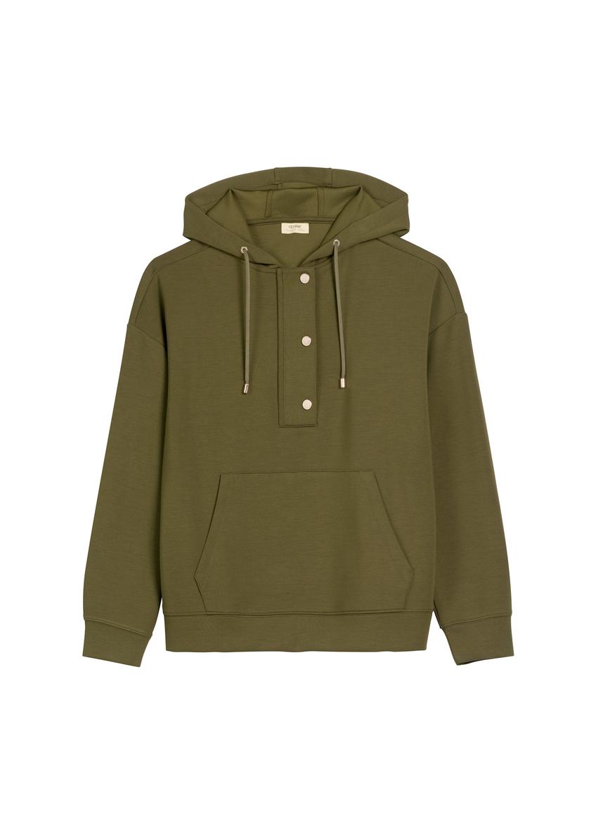 Women's khaki hoodie BLZDT-0111A-8D(W26)