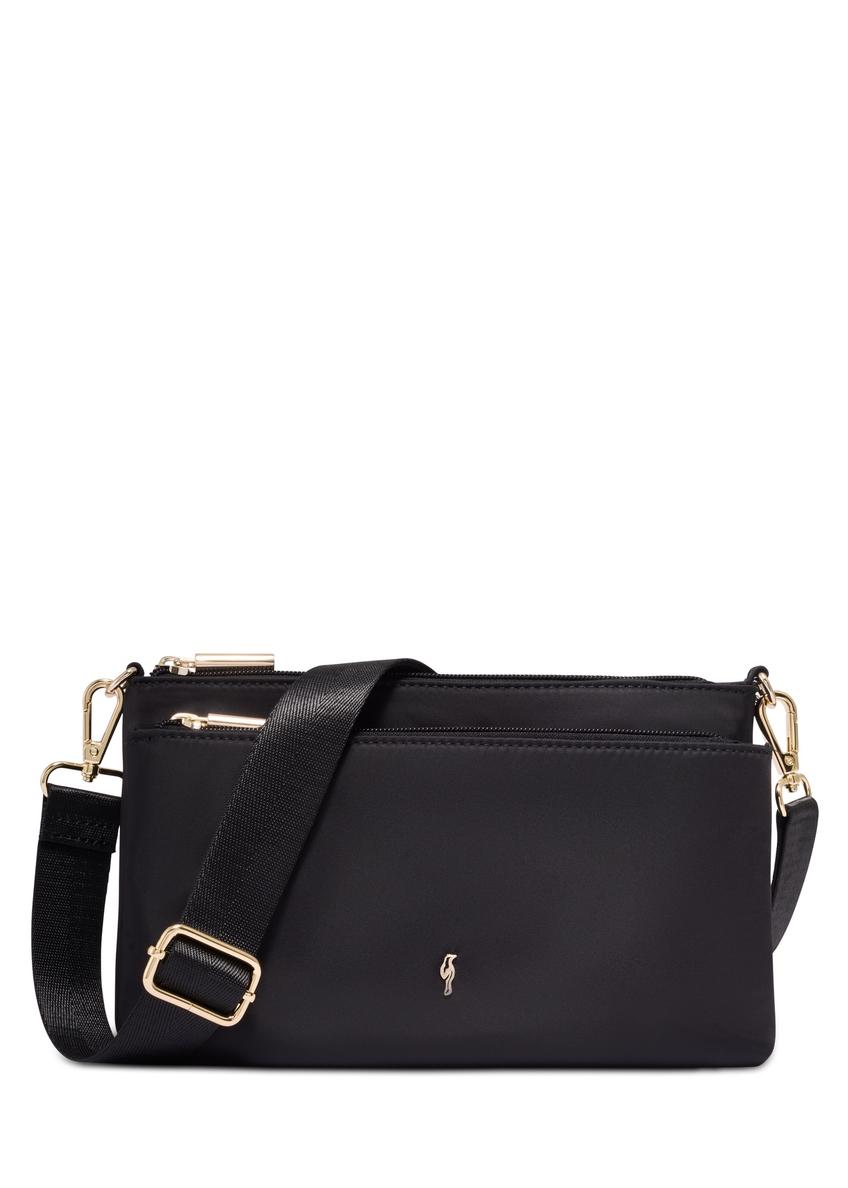 Black small women's handbag TOREN-0349-99(Z26), front product view on white background.