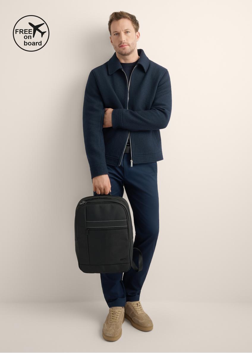 Black two-compartment men's backpack TORMN-0421-99(Z26)