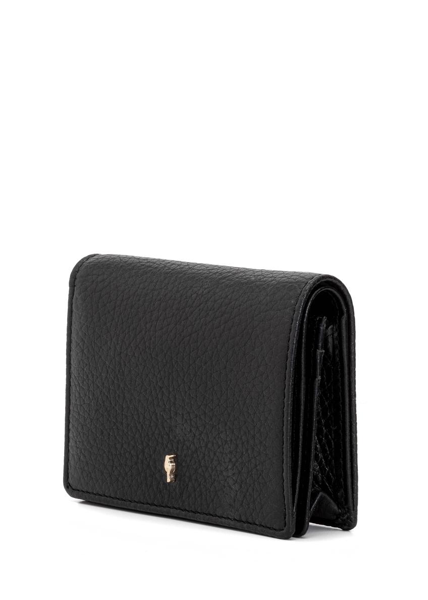 Black leather women's wallet PORES-0944G-99(Z25)