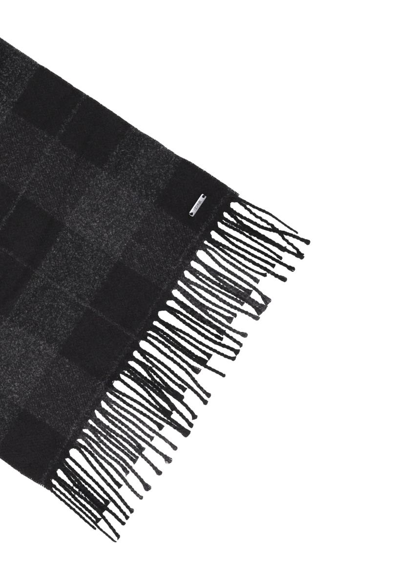 Men's gray checkered scarf SZAMT-0092-9B(Z26)