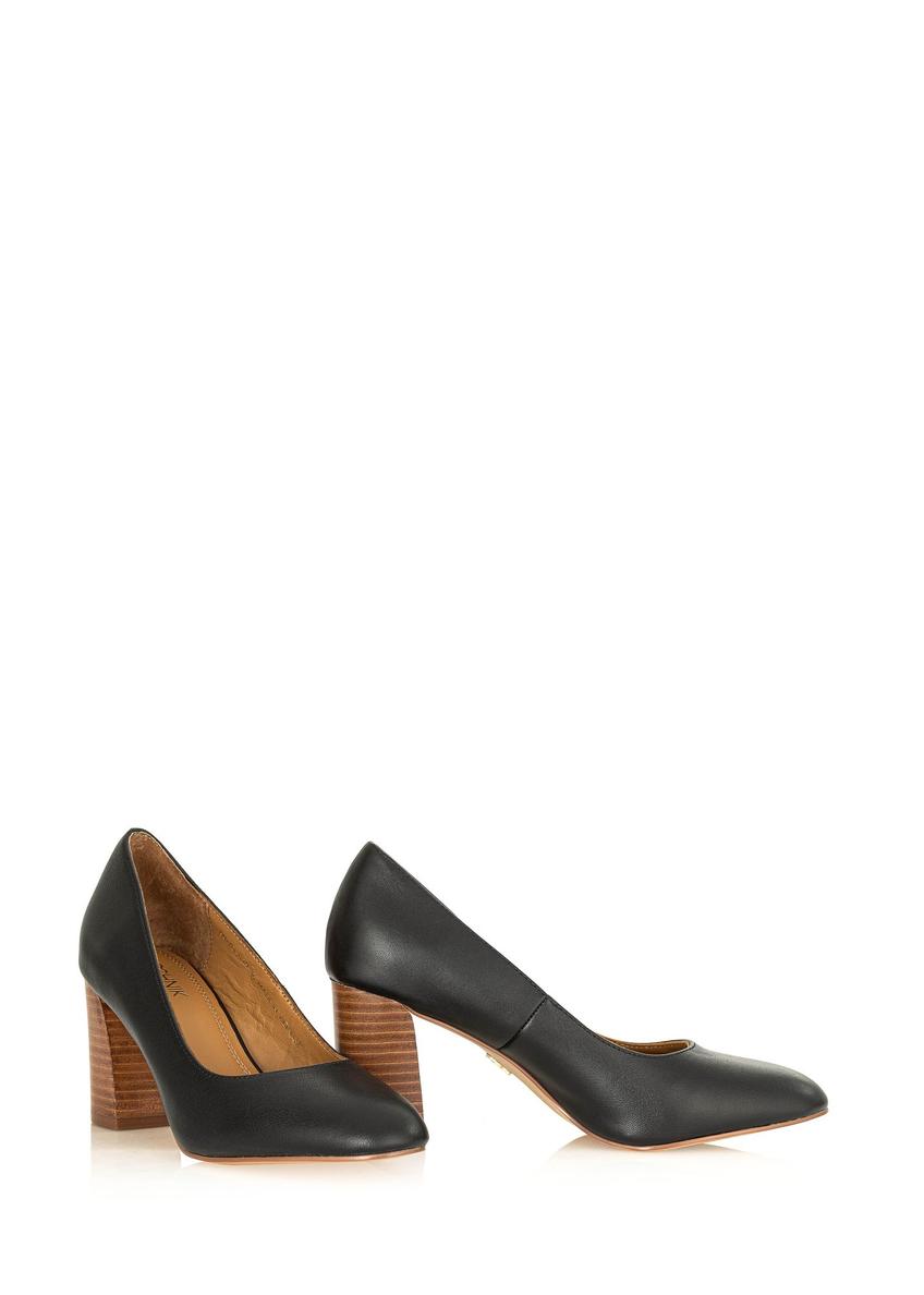 Black women's pumps made of natural leather BUTYD-1129-99(Z24)