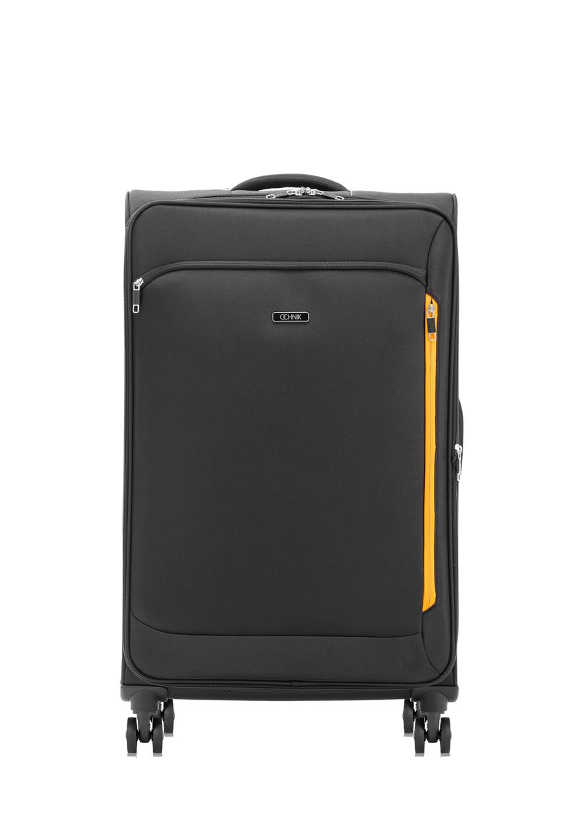 Large suitcase on wheels WALNY-0042-99-28(W25), front view of the product on a white background.