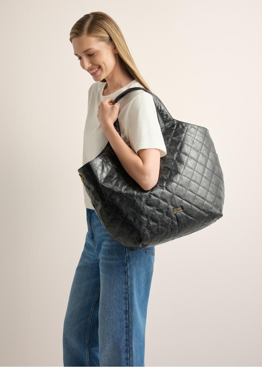 Large quilted leather women's handbag TORES-1306-99(W26)