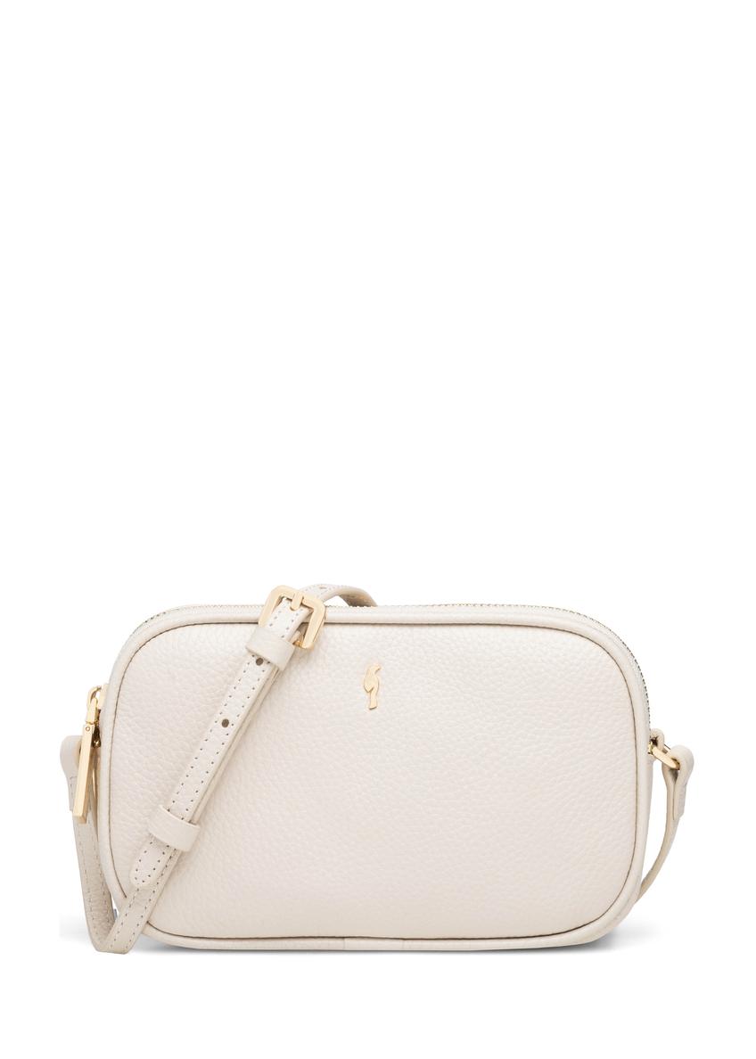 Small cream leather women's handbag TORES-1152-0B(W26)