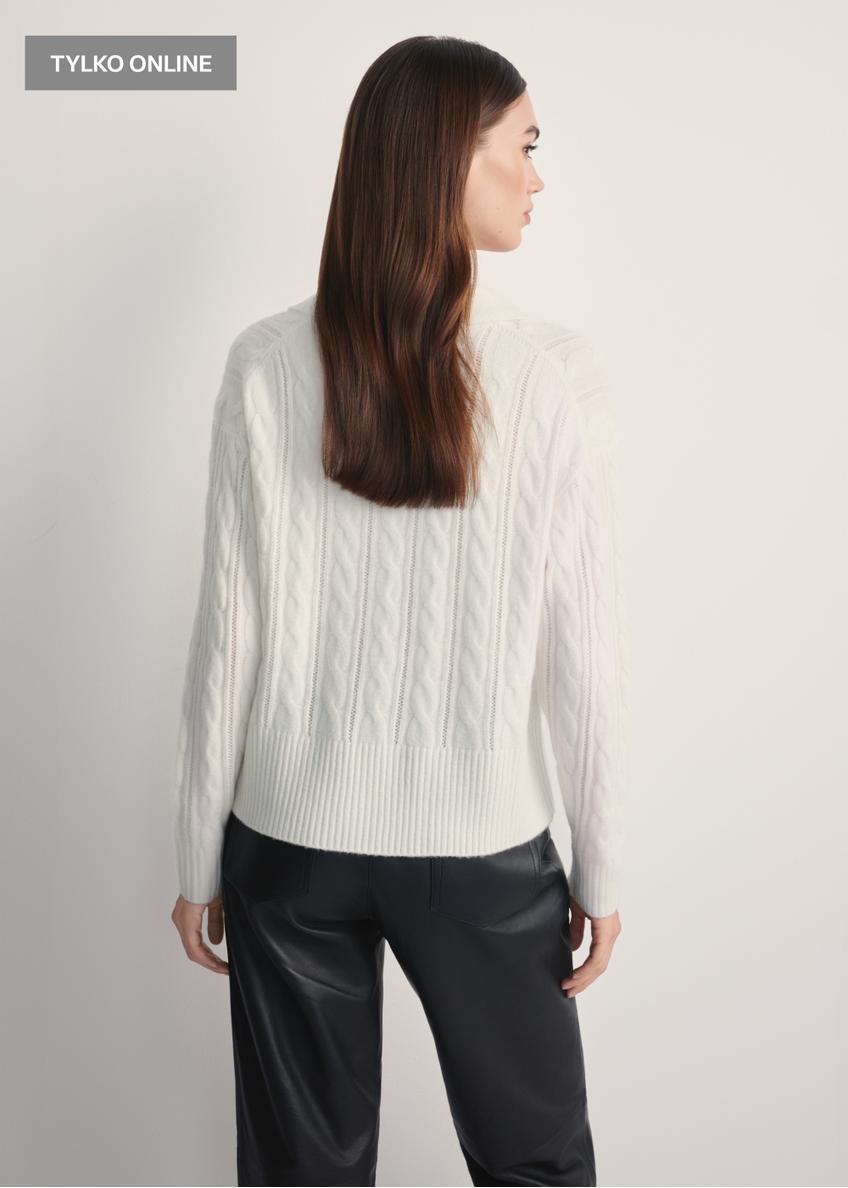 Cream women's sweater SWEDT-0254-12(Z25)