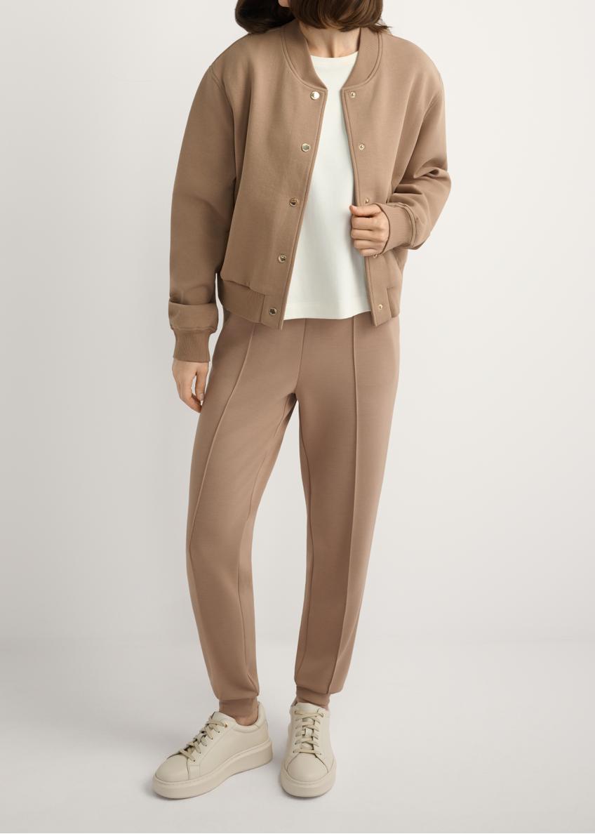 Women's leather platform shoes BUTYD-1258-0B(W26), front view of the product on the model's feet.