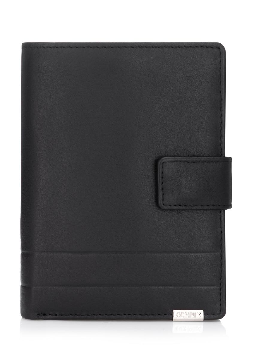 Large men's leather wallet PORMS-0143B-99(Z25), front product view on white background.