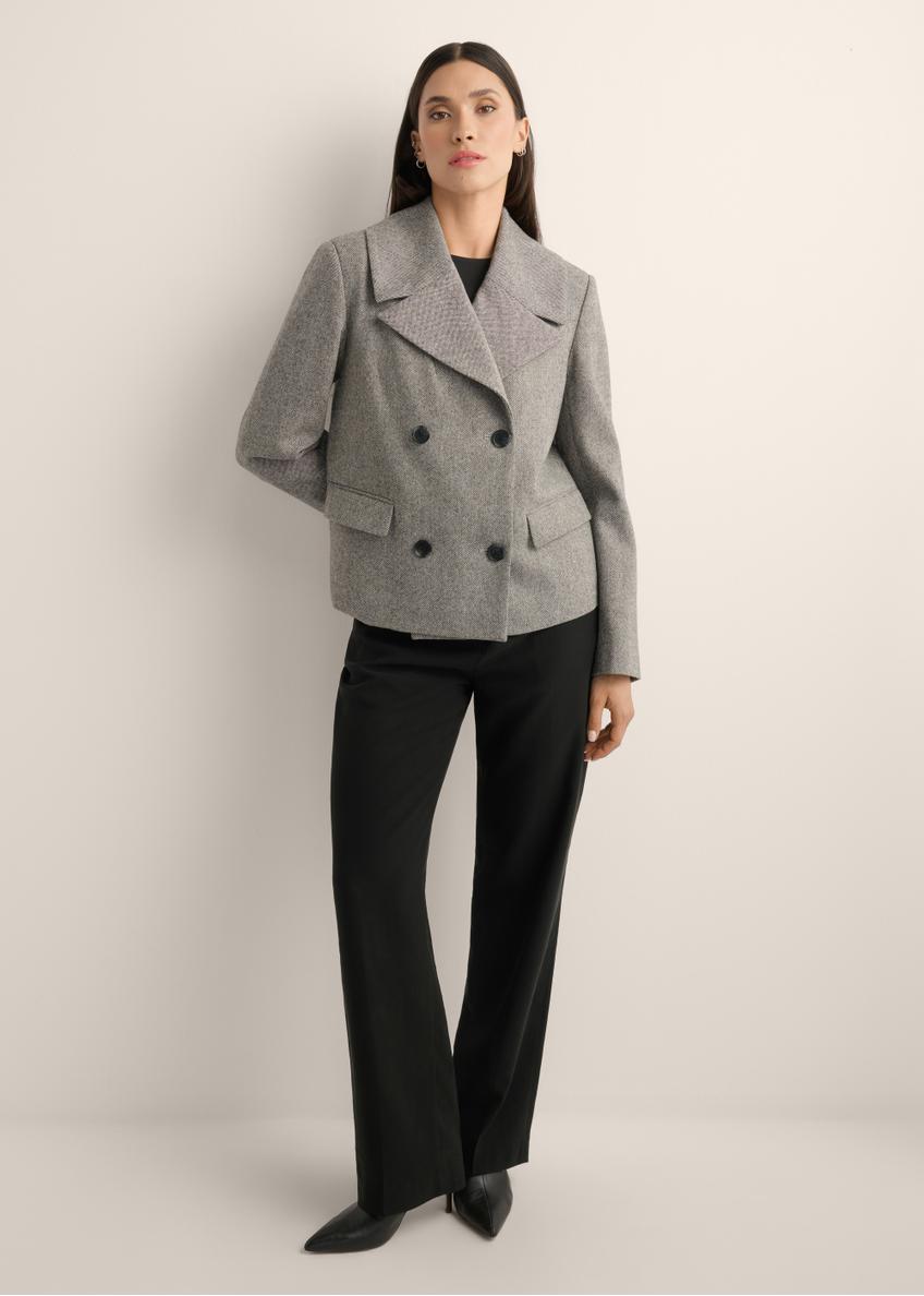 Women's short wool coat PLADT-0080-9C(Z26)