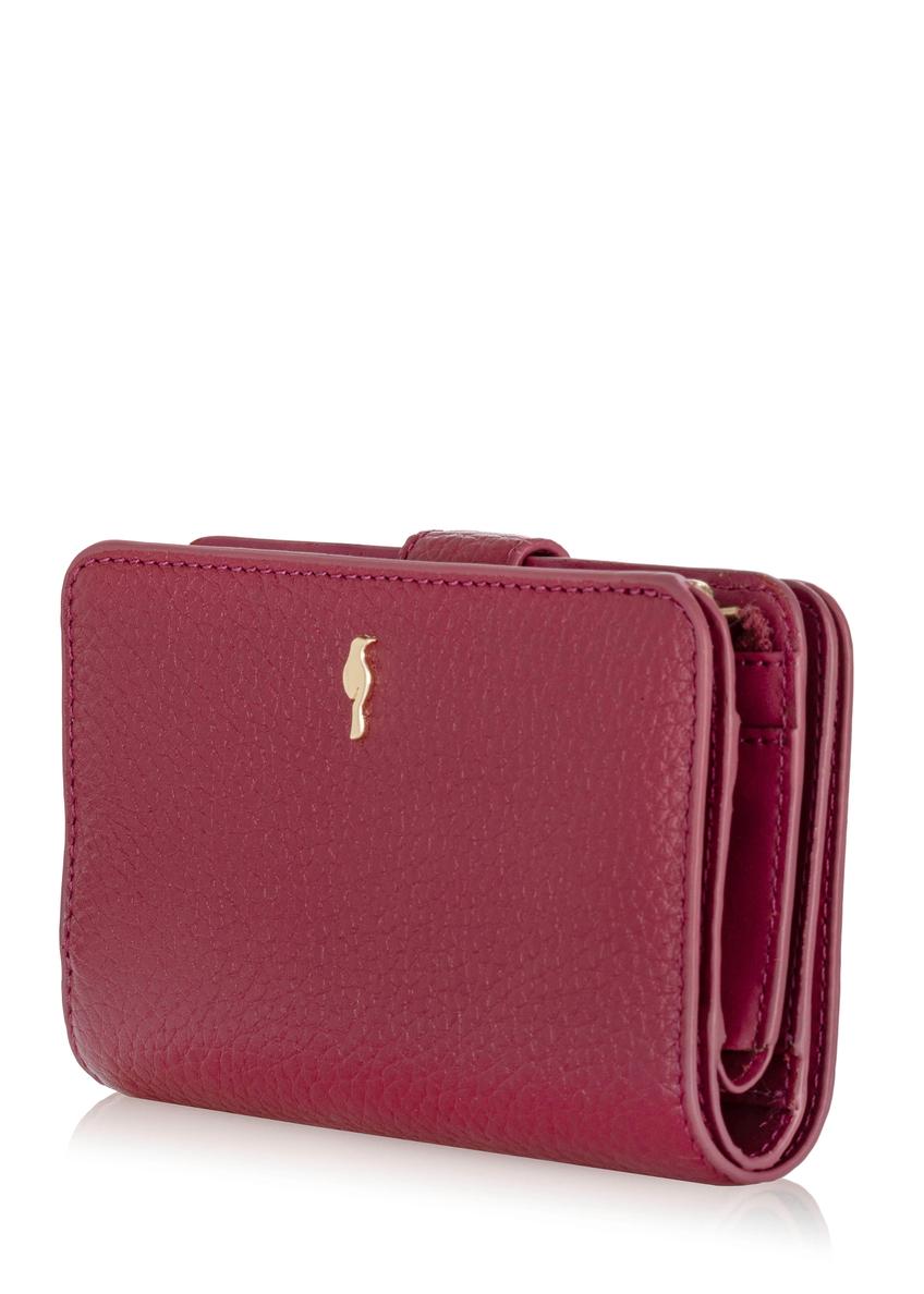 Women's pink leather wallet PORES-0896-34(W24)