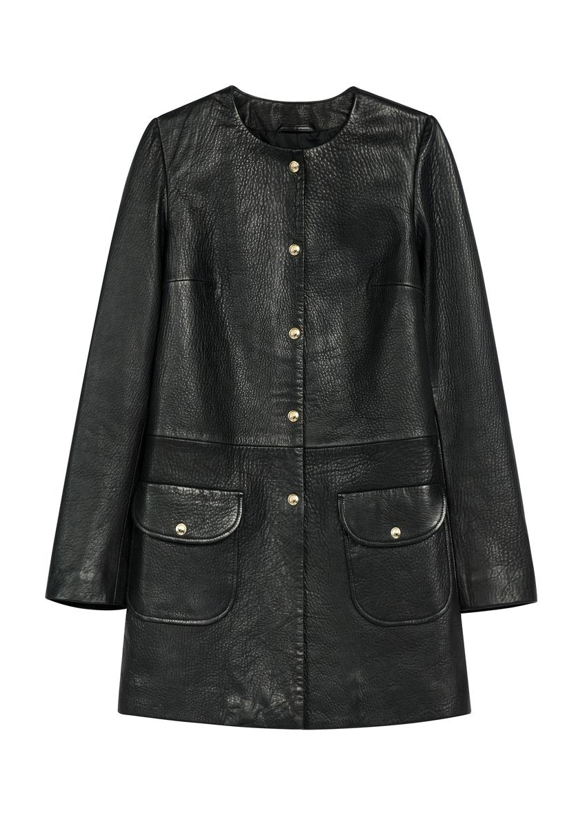 Black women's leather jacket KURDS-0583-99(W26)