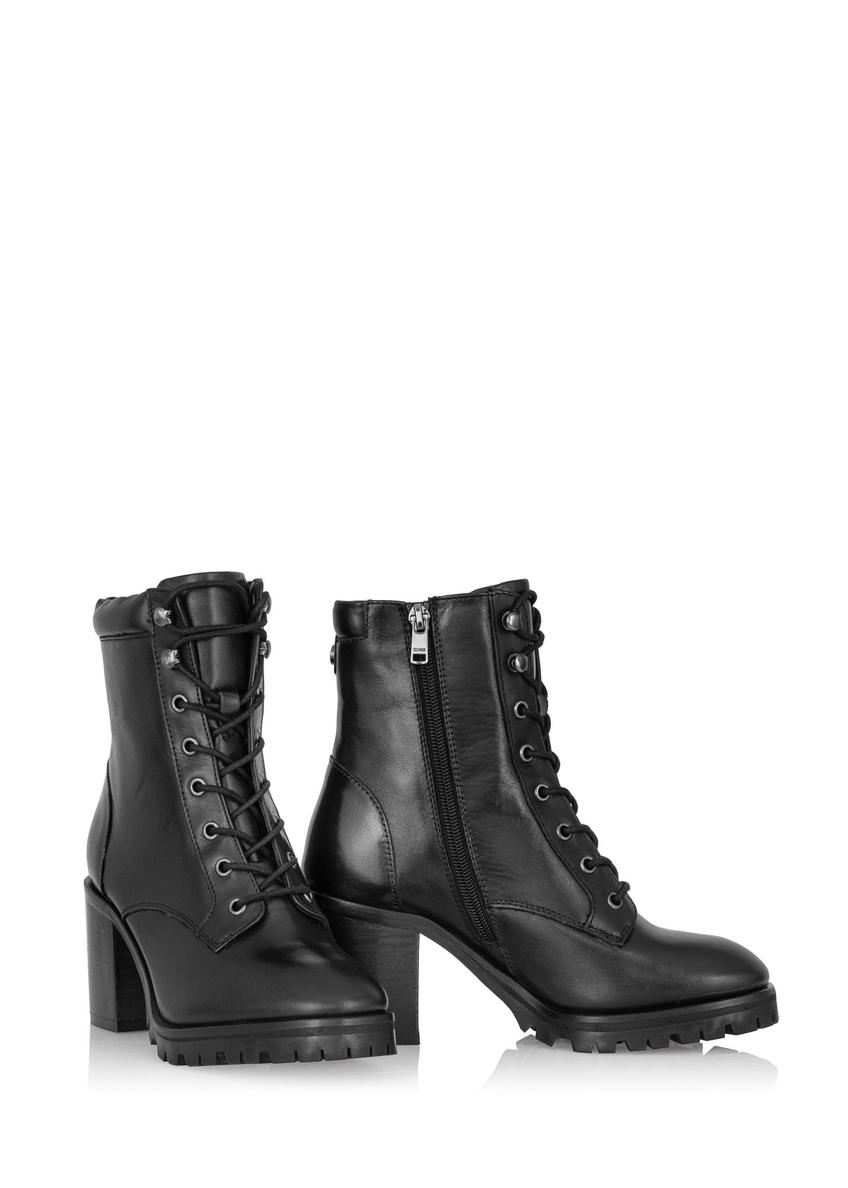 Women's black leather boots BUTYD-1030-99(Z23)