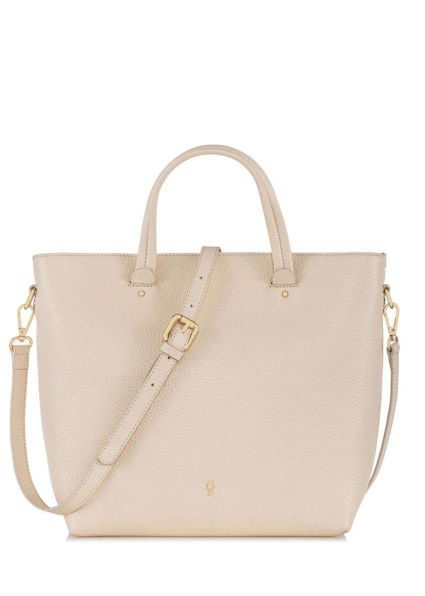 Cream leather handbag for women TORES-0728B-12(W24)-08