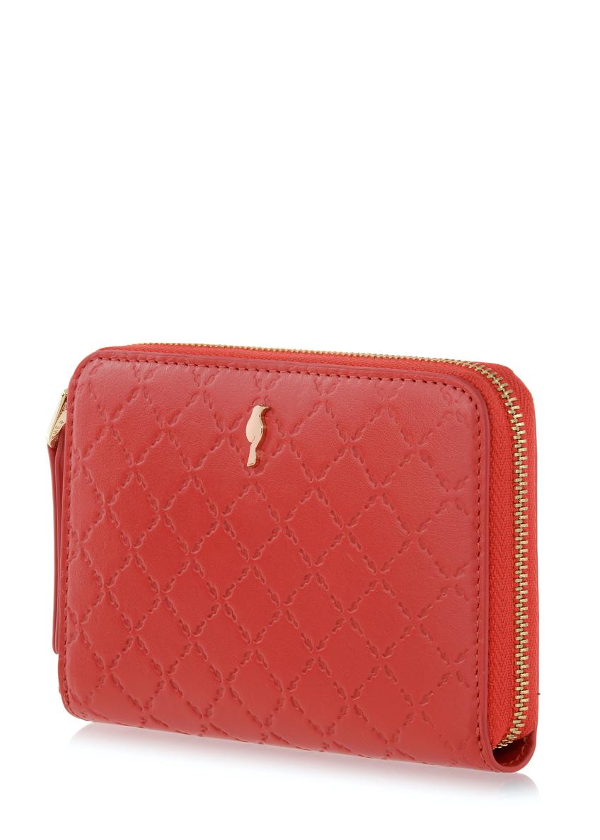 Women's red leather wallet PORES-0836A-42(W23)